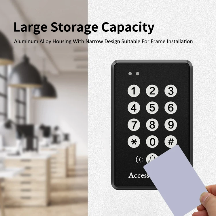 Rfid Keypad with Door Bell Access Control System for Comercial Building Softw Rfid Nfc Reader for Door Access Control