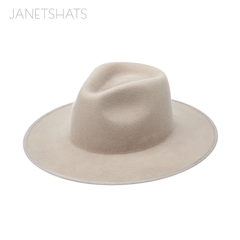 Linglong Custom 100% Australian Wool Felt Hat Body Stiff Wide Brim Hat ...