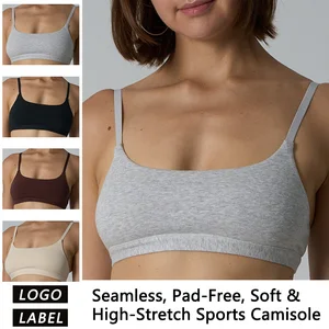 Wholesale Customization: Comfortable Homewear Underwear, High-Elasticity & Soft Women's Bras, Pad-Free, Breathable Camisoles