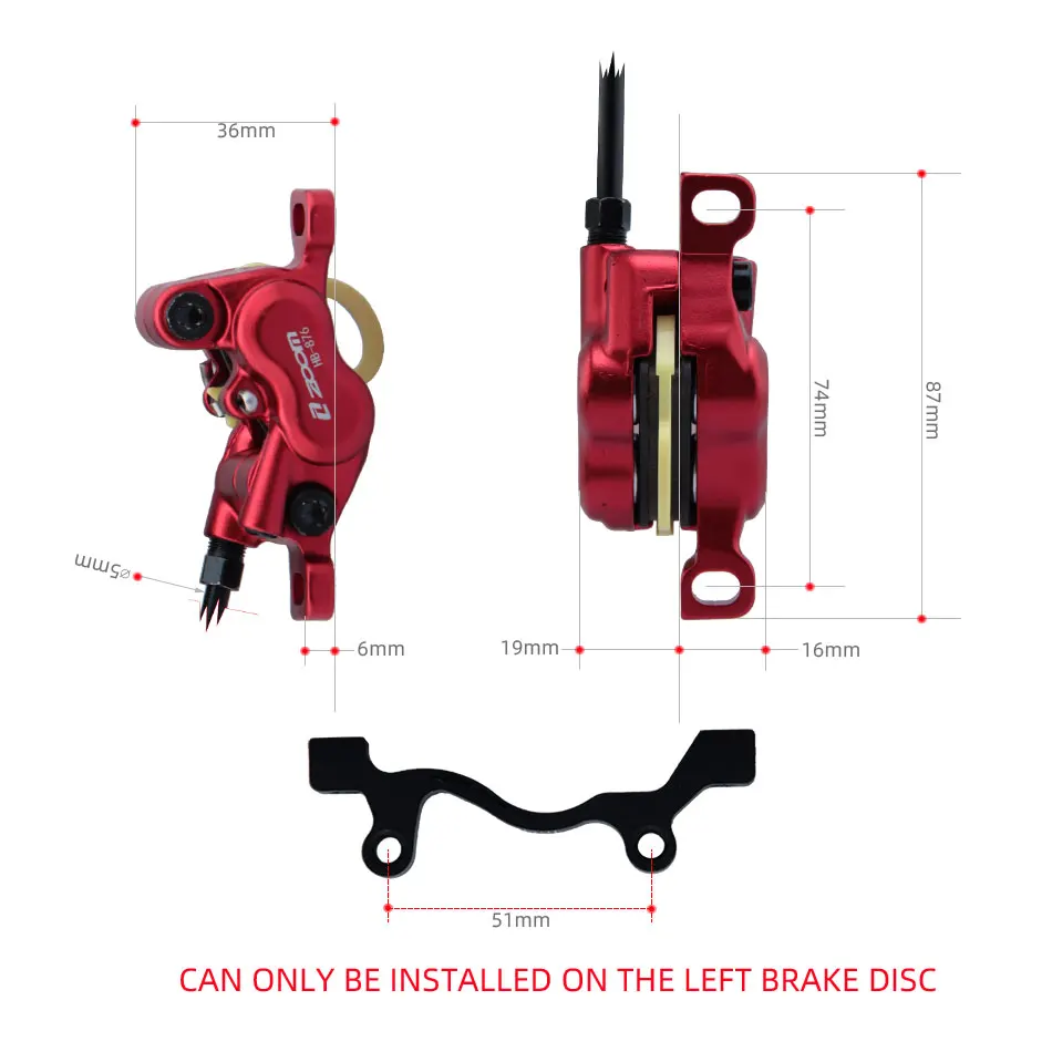 Zoom Hb876e Electric Scooter Hydraulic Disc Brake Sensor Control Brake