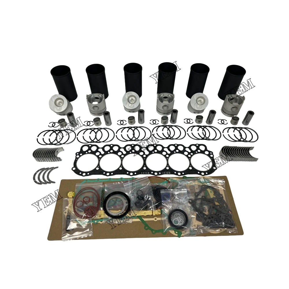 EH700 Engine Rebuilding Kit With Cylinder Gasket Set Bearings Piston Rings Liner for Hino Diesel Machinery Engine Parts