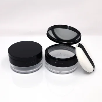 Latest Custom Portable Plastic Cosmetic Powder Compact Case Empty Makeup Face Powder Container Stamping Embossing Printed
