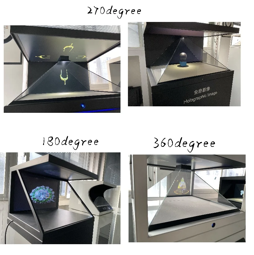 3Dホログラフィックプロジェクション大型ホログラム55インチピラミッド