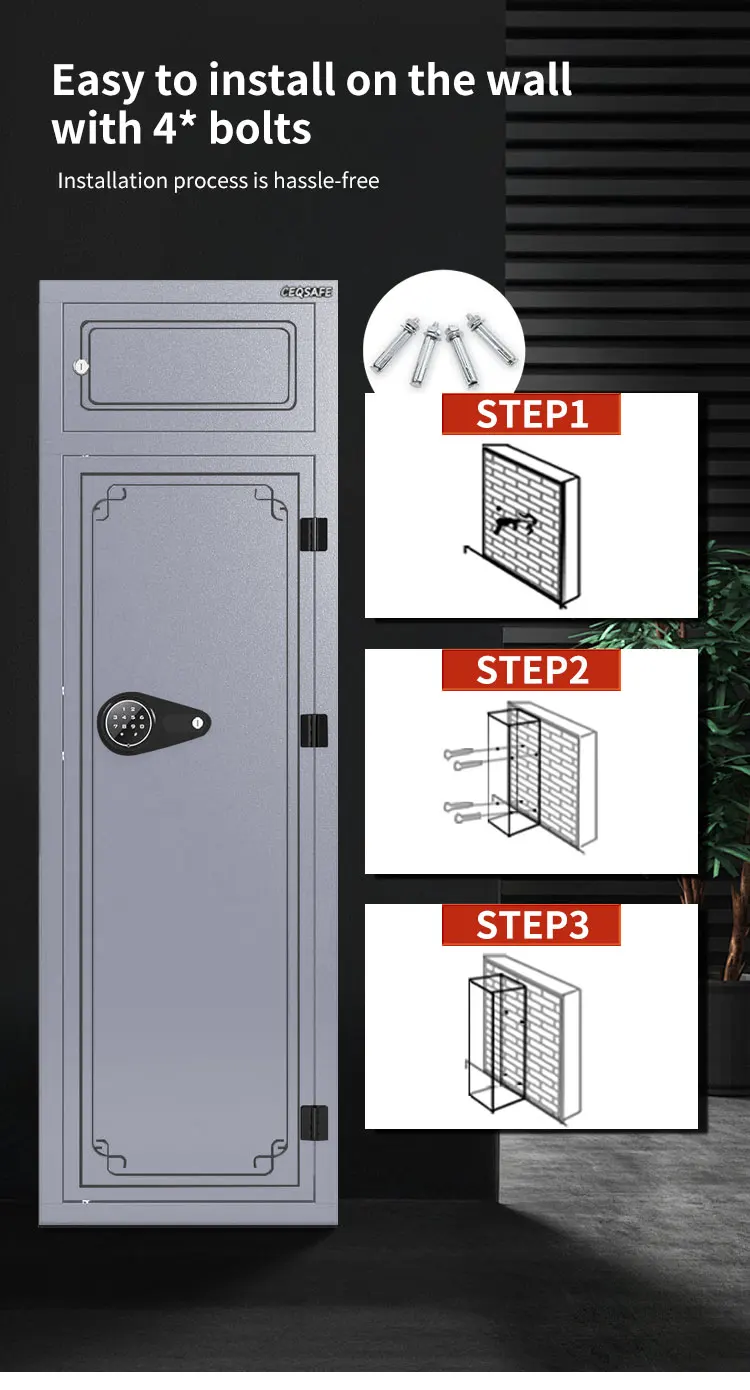 CEQSAFE High-end Home Security Box Fire Burglary Resistant Gun Safe Big Gun Safe Box factory