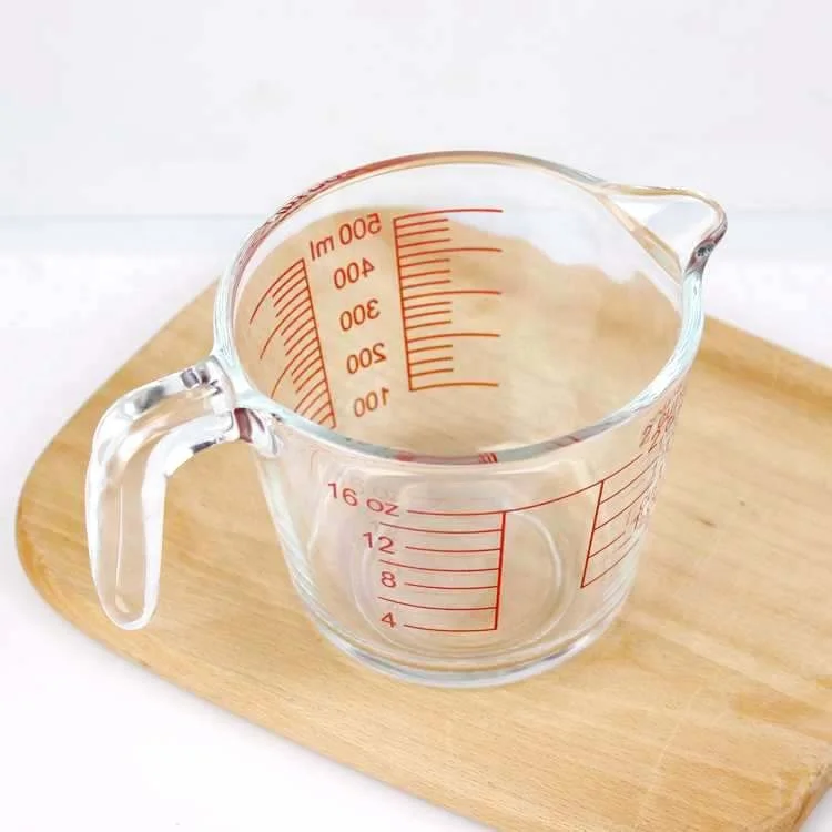 1 cup angled plastic measuring cup with non slip grip handle for kitchen cooking baking