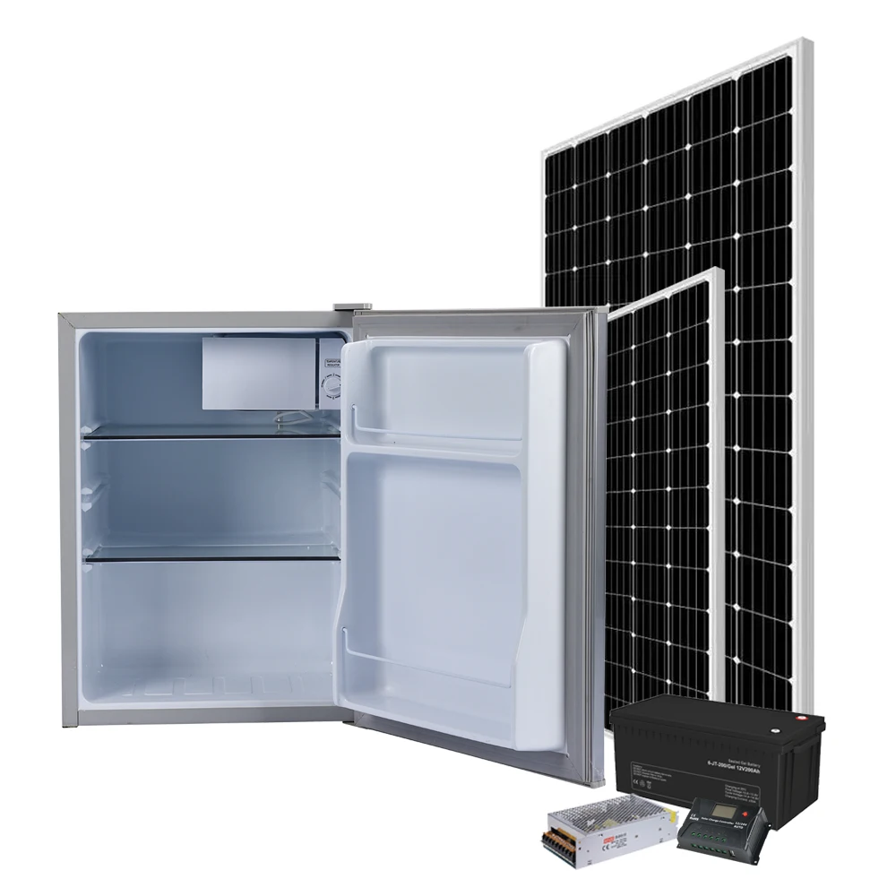Portable Cosmetic Breast Milk Storage Cold 70L Solar Upright Refrigerator DC 12V/24V Deep Solar Freezer Fridge With Solar Panel