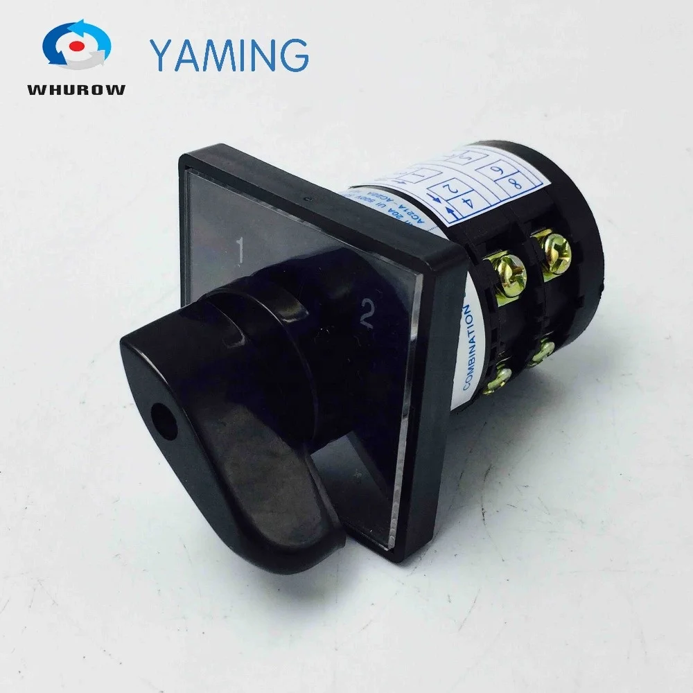 Электрический 2 Позиция 1-2 HZ5B-20/2 Переключение поворотный переключатель cam 20A 2 полюса 8 клемм Серебряный токоподводящий система управления