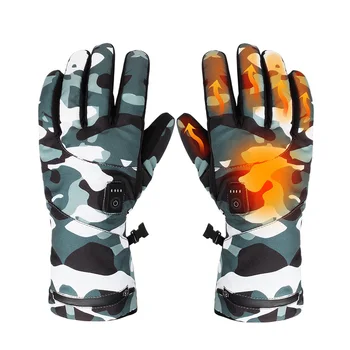 Sports Camouflage Polyester Heated Glove Best Finger Less Gloves Ski Gloves & Customized Logo Men