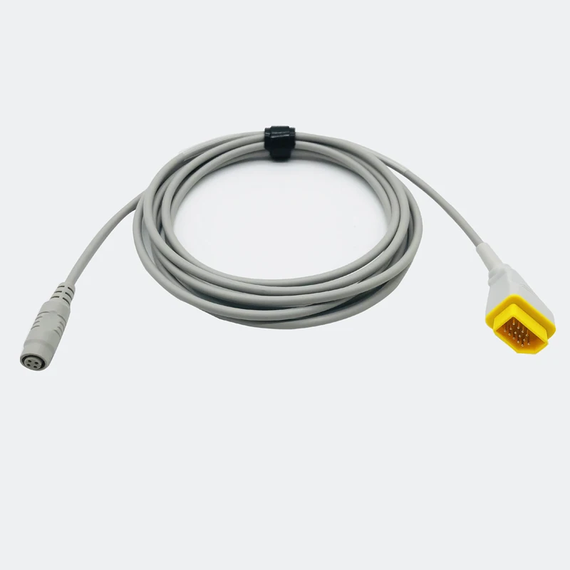 câble compatible d'adaptateur de 14-Pin Nihon Kohden IBP au transducteur de B.Bruan