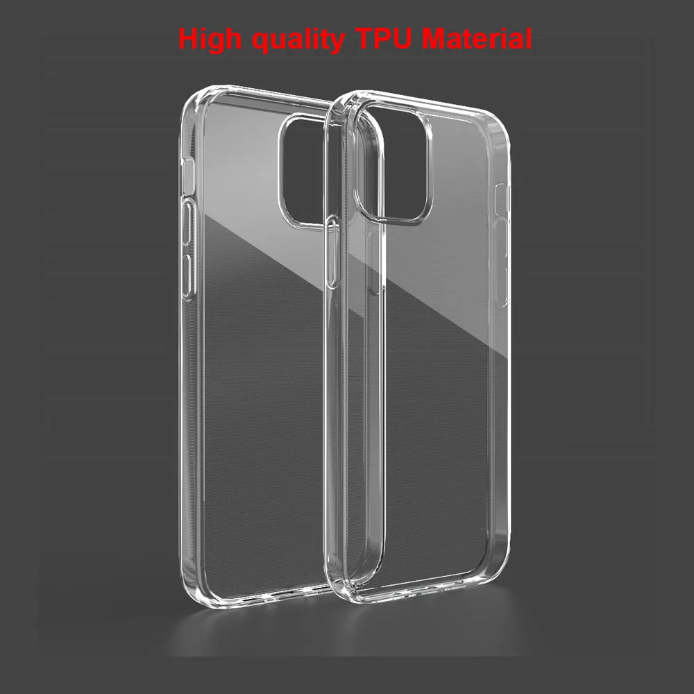 Clear Mobile Phone Case Soft Tpu Transparent Case for iPhone 12 Back Cover