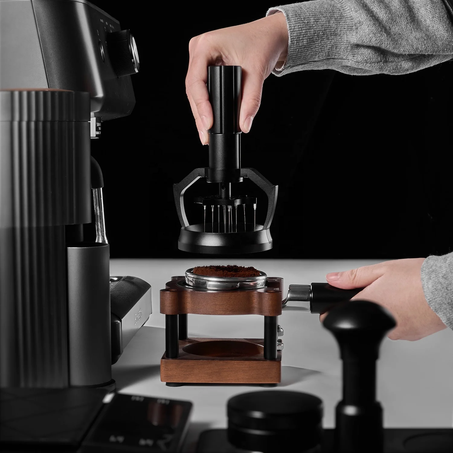 Automatic Rotation Electric Needle WDT Distribution Coffee Stirrer Coffee Wdt Tool Espresso Electric Power Wdt Tool