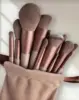 13 brochas de maquillaje [rosa]