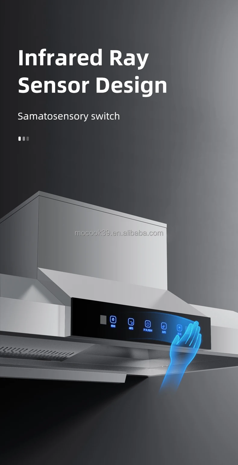 Factory Wholesale Commercial Range Hood Multi Functional Kitchen Smoke