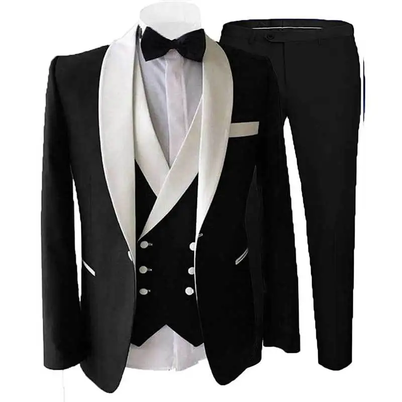 ajustado para boda Tuxedo vestido de fiesta diseño clásico Traje de 3 piezas para niño 