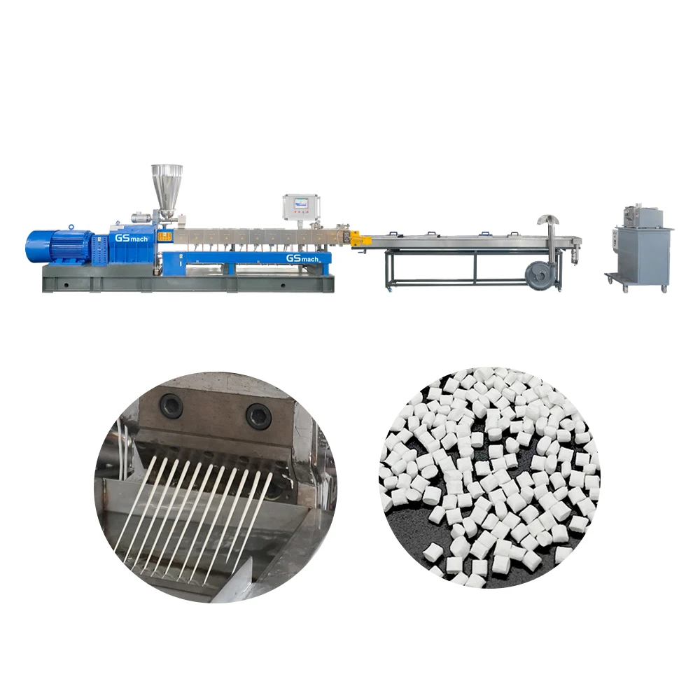 Parallel Twin Screw Extruder Water Strand PET Recycle Granulating Machine PET Bottle Flakes Granulator