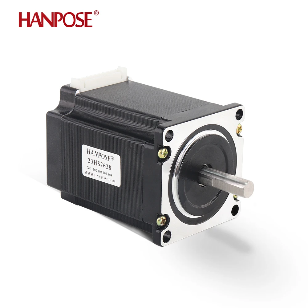 HANPOSE 2-phase Mataas na Torka 57 Motor 24V 2.8A 189N.CM 23HS7628-6.35MM para sa 3D Printer Monitor Equipment Nema 23 Stepper Motor