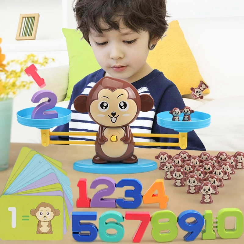 Giochi Matematici Bilancia, Equilibrio Gioco Matematico Rana Conteggio Giocattoli per Bambini Digitale Addizione e Sottrazione Bilance Prima Educativi Giocattolo Regalo per Bimbi (65 Pezzi