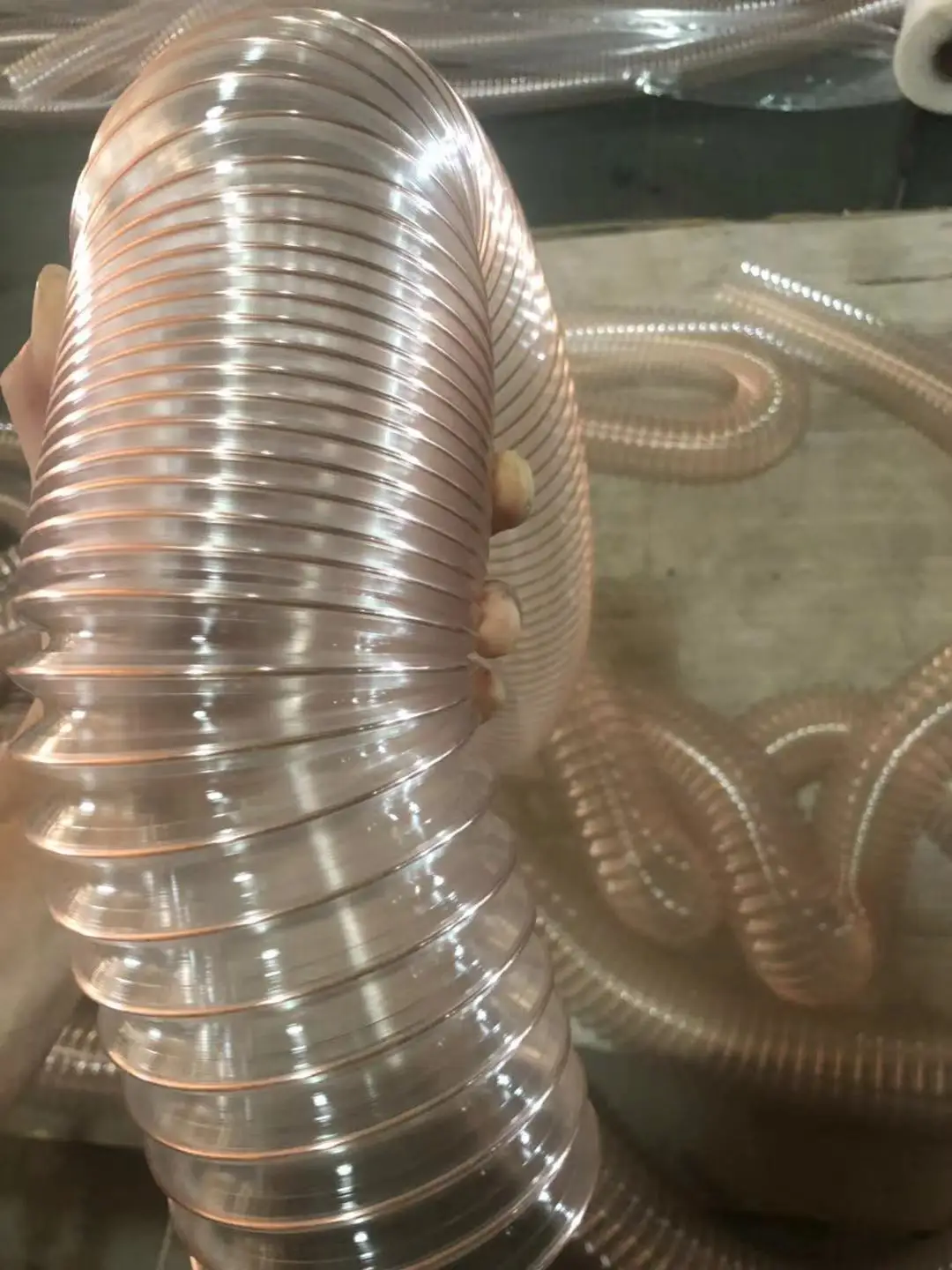 Woodworking PU Soft Steel Wire Reinforced Hose Suction