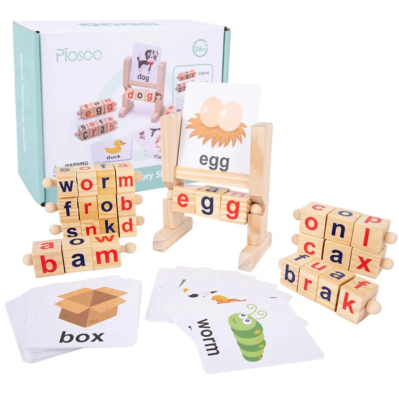 Детская деревянная 3D Алфавит написание головоломки карты игрушки из дерева для раннего развития детей ясельного возраста обучения письмо блоки, игрушки для детей