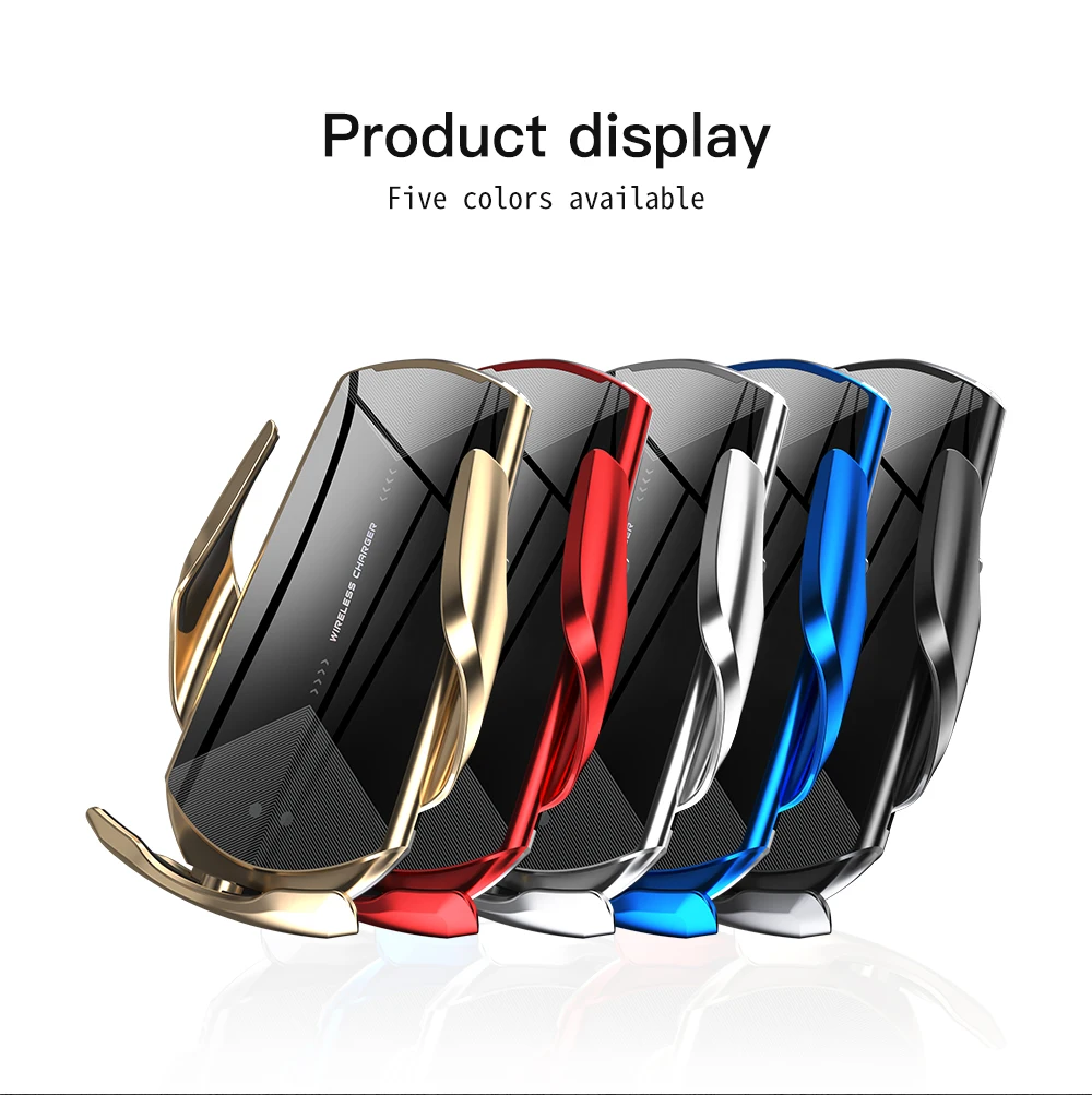 
 Лидер продаж на Amazon, Быстрое беспроводное автомобильное зарядное устройство Q2 10 Вт с инфракрасным автоматическим датчиком для смартфона  