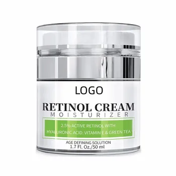 Private Label Anti Aging Wrinkle Vitamin E and 2.5% Retinol Moisturizer Day and Night Face Cream