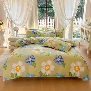 Wholesale Cheap Breathable Quality Bedding Set Twin Full Queen King Size Plain Microfiber Hotel Home Use Bed Sheet