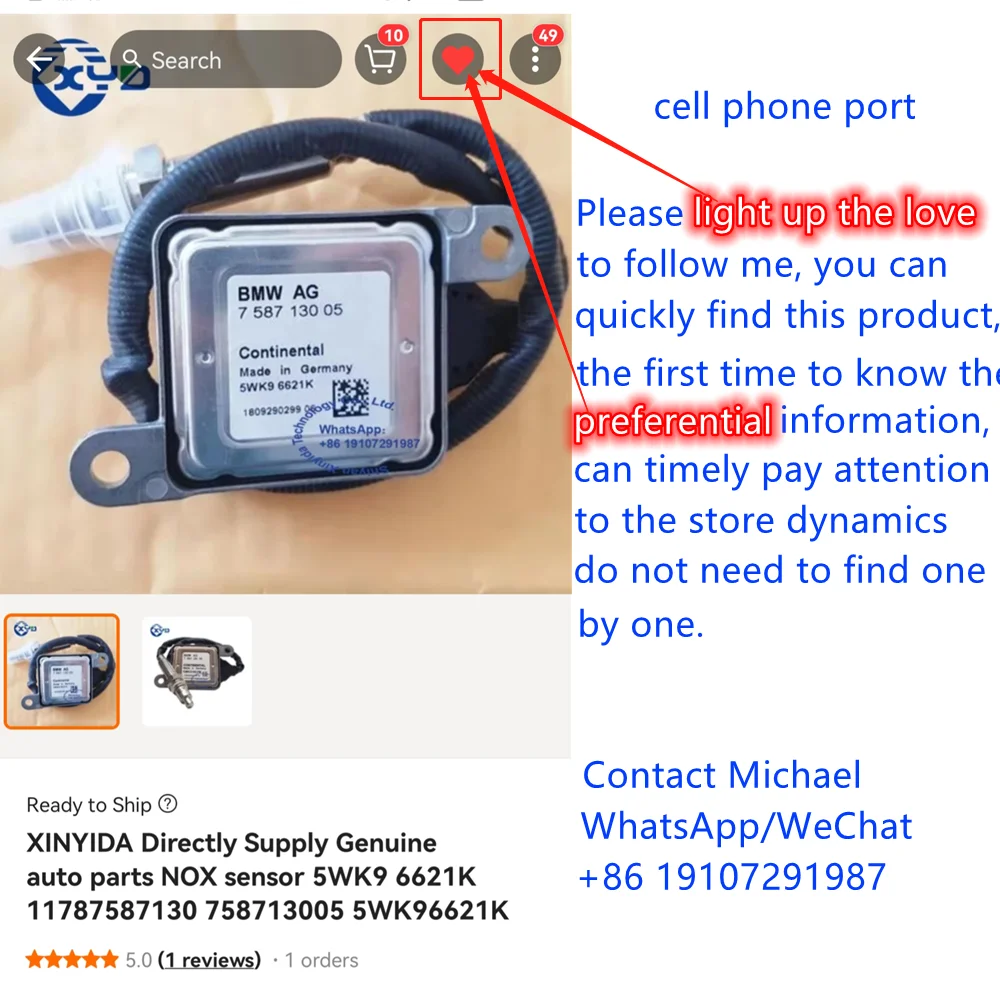 XINYIDA Nox Sensor 4G0907807 AA for Audi A6 S6 A7 S7 4g 3.0l