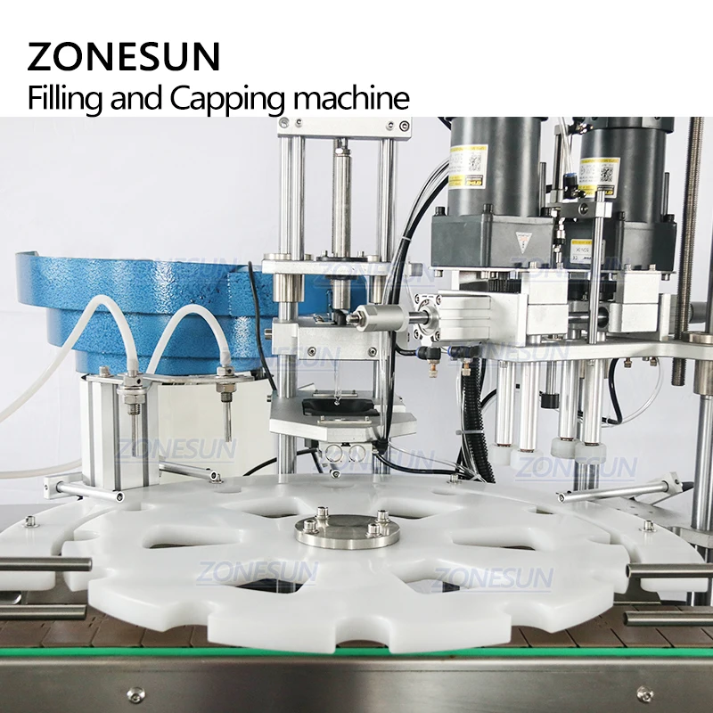 ZONESUN ZS-AFC1 Automatic Plastic Small Glass Round Essential Oil Eyedrop Bottle Liquid Monoblock Rotary Filling Capping Machine