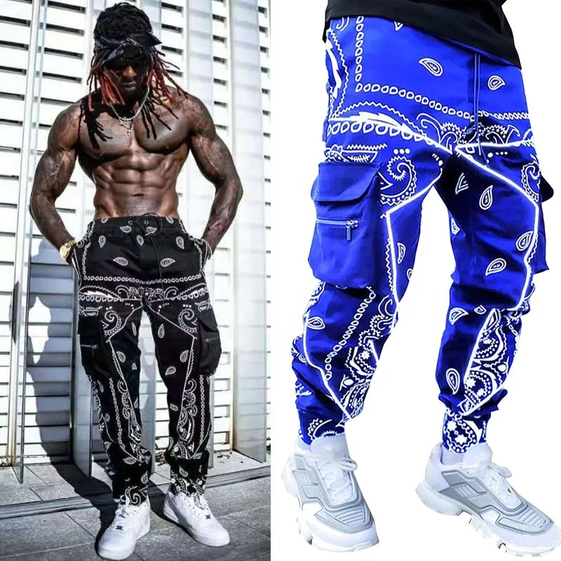 Mens Korean Cotton Linen Jogger Pants - Ethnic Tribal
