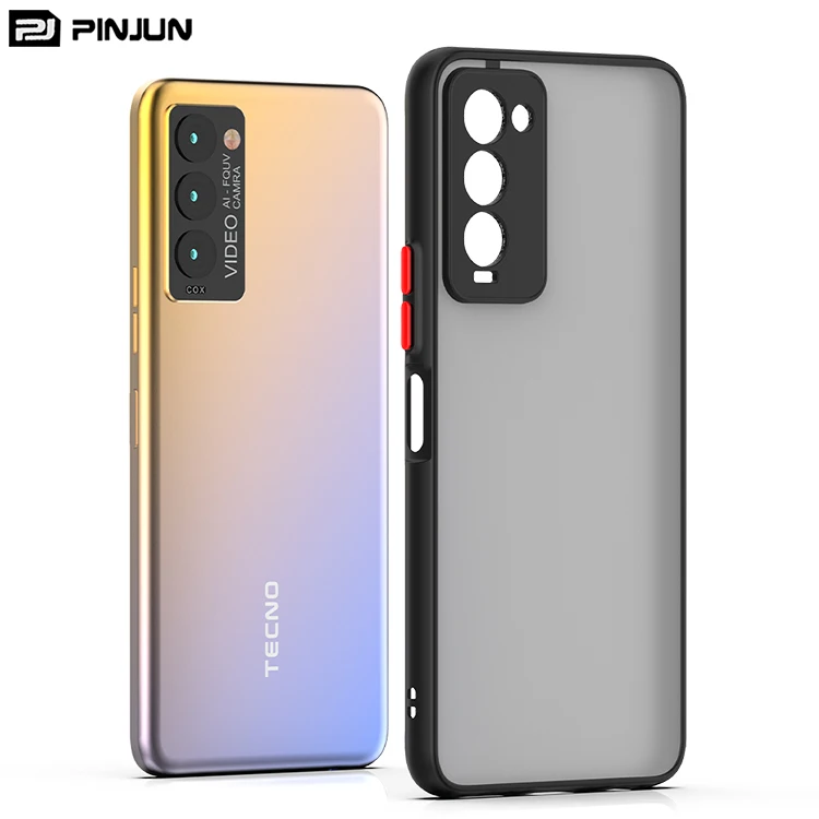Factory Free Sample Shell for Tecno Camon 18 Shockproof Colorful TPU Bumper Slim Matte Frosted Clear Smoke Cell Phone Case
