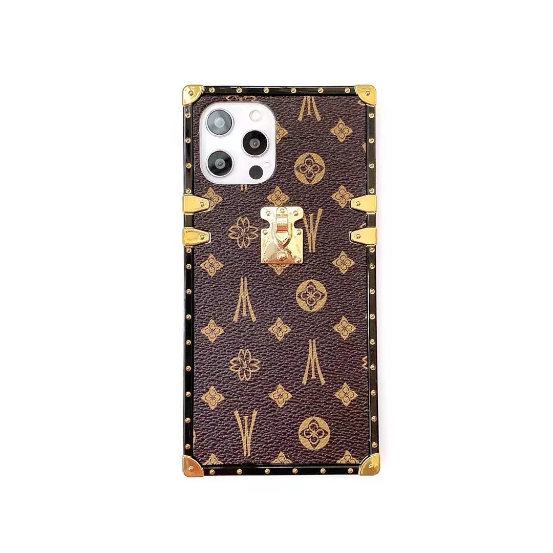 For Iphone 14 Case Luxury Brand Square Designer Phone Cases For Iphones