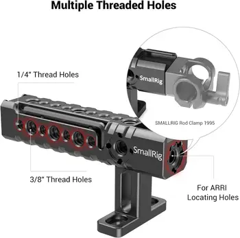 SmallRig Top Handle Grip with Locating Point for Arri Adjustable Camera Handle with Mounting Points for Video Camera Cages 1984 detail image