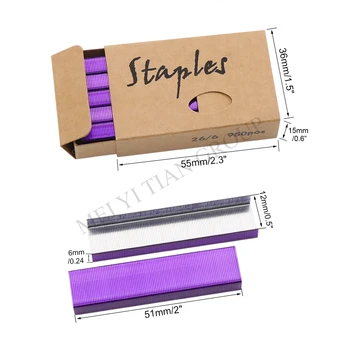 Rose Gold Staples Standard Stapler Refill 26/6 Size 950 Staples per Box for  Office School Stapling Stationery Supplies