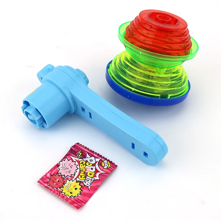 Supply LED double flashing spinning top toy gyro launcher