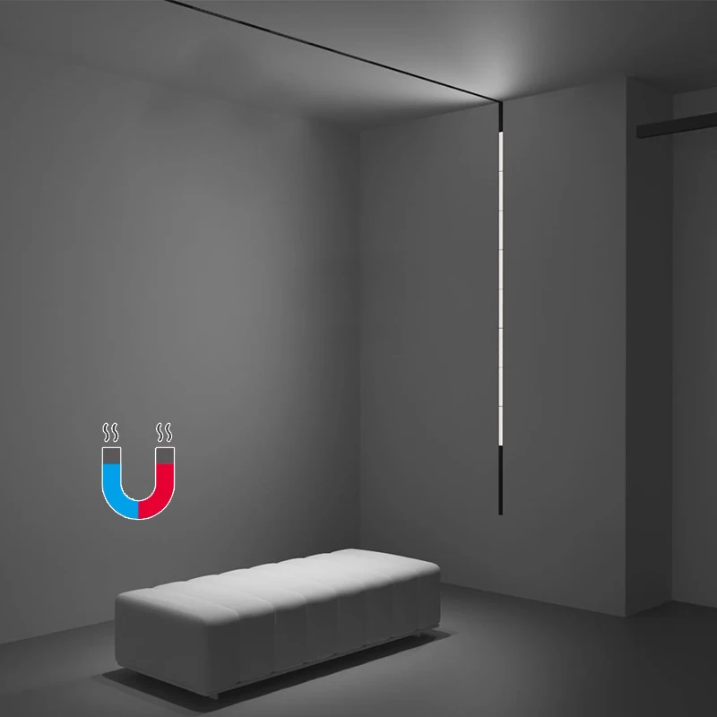 Высококачественный линейный светодиодный Трековый светильник 48 В, встраиваемая подвесная Магнитная трековая система освещения