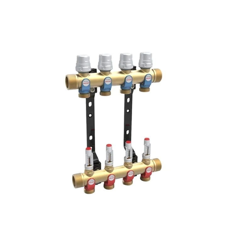 MENRED A7+ built-in balancing valves adjusting underfloor heating distribution brass water manifold