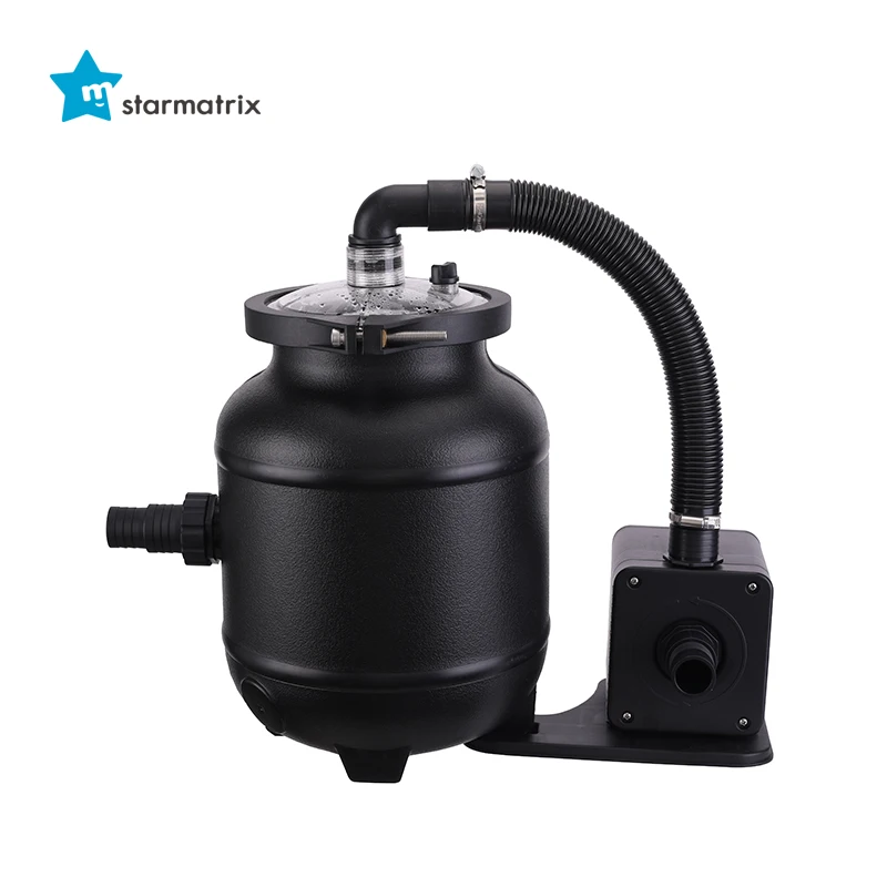 STARMATRIX 800-Gallon Sand Filter with EZ CLEAN 200 Swimming Pool Water Filters Balls Filtration System for Pool Cleaning