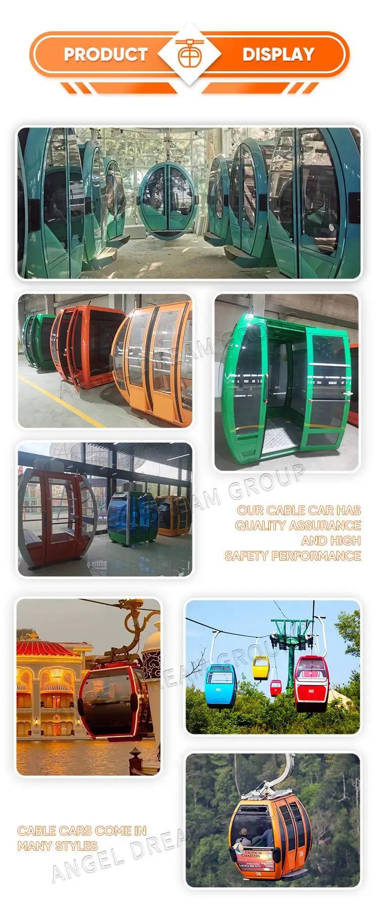 Transportation Design Rope Way Ropeway Cable Car - Efficient Transport for Large Sites