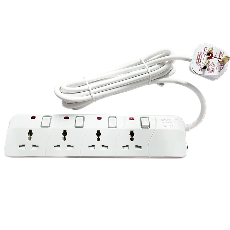 13amp 3 4 5 Pin AC Электрический выключатель универсальный сетевой переходник Uk шнур питания и удлинители браслет ручной работы с заглушка розетки с сенсорным экраном Доска разъемы