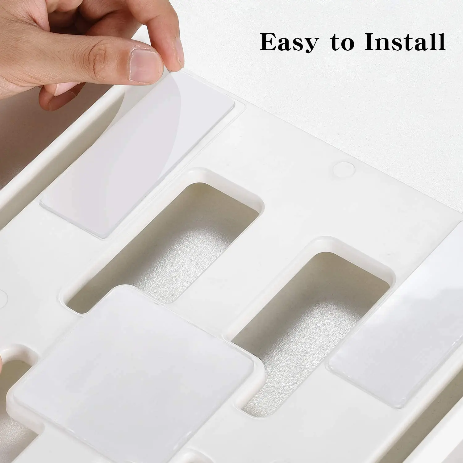 Hidden Plastic Desk Drawer Storage Under Desk Selfadhesive Organizer