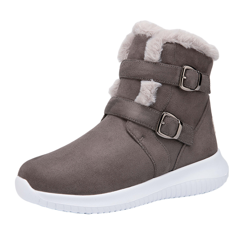 Модная зимняя обувь из хлопка и пушистые зимние сапоги для женщин Нескользящая теплая зимняя обувь для женщин