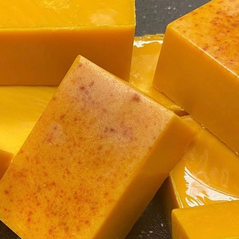 Natural Handmade  Turmeric  Lemon Soap Custom Private Label Whitening Acne Removal Kojic Acid Soap Bath and Face Soap
