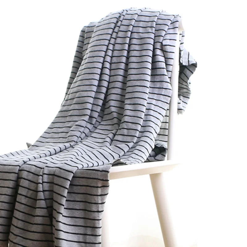 Австралийская бархатная окрашенная полосатая Шерстяная трикотажная ткань «сделай сам» для детской одежды ручной работы