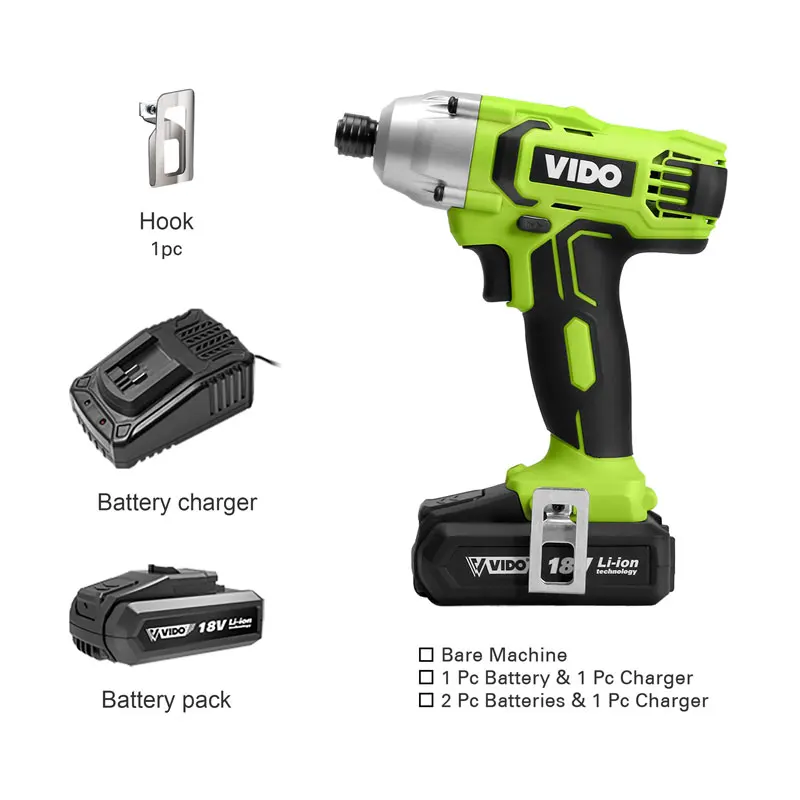 Vido 20v Wholesale Power Tools Kit Drill Set Impact Cordless Electric