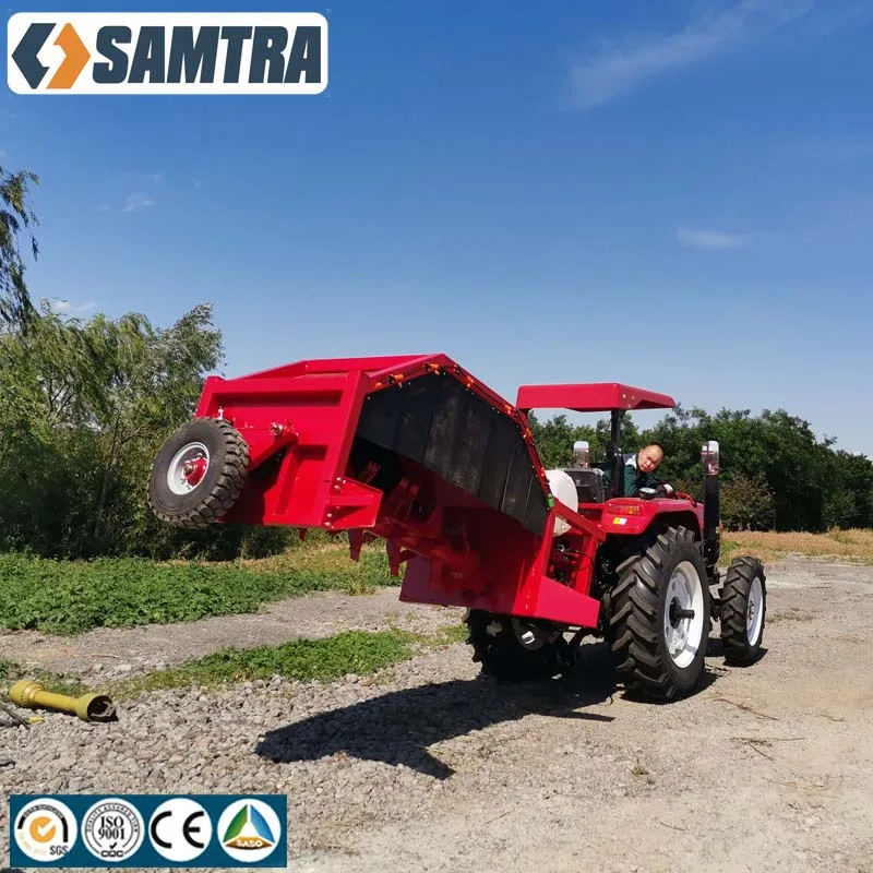 Tractor Oat Silage Harvest Tractor Composting Machine Mushroom Towable Compost Turner
