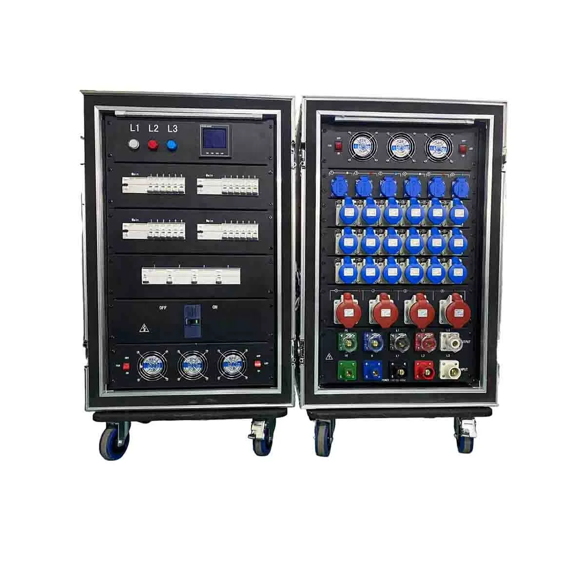 28-Way Power Distribution Board for Pro Audio Stage & Event 3-Phase Electrical Distribution Box 240v Breaker Output Protection