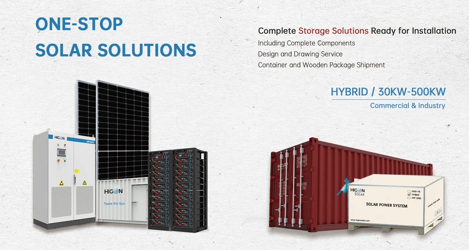 Commercial 100kw 200kw 500kw Hybrid Storage Solar System Lithium Ion ...