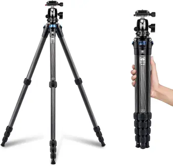 SIRUI 50 Carbon Fiber Tripod with 360 Ball Head B-00K Lightweight Compact Travel Tripod for Cameras
