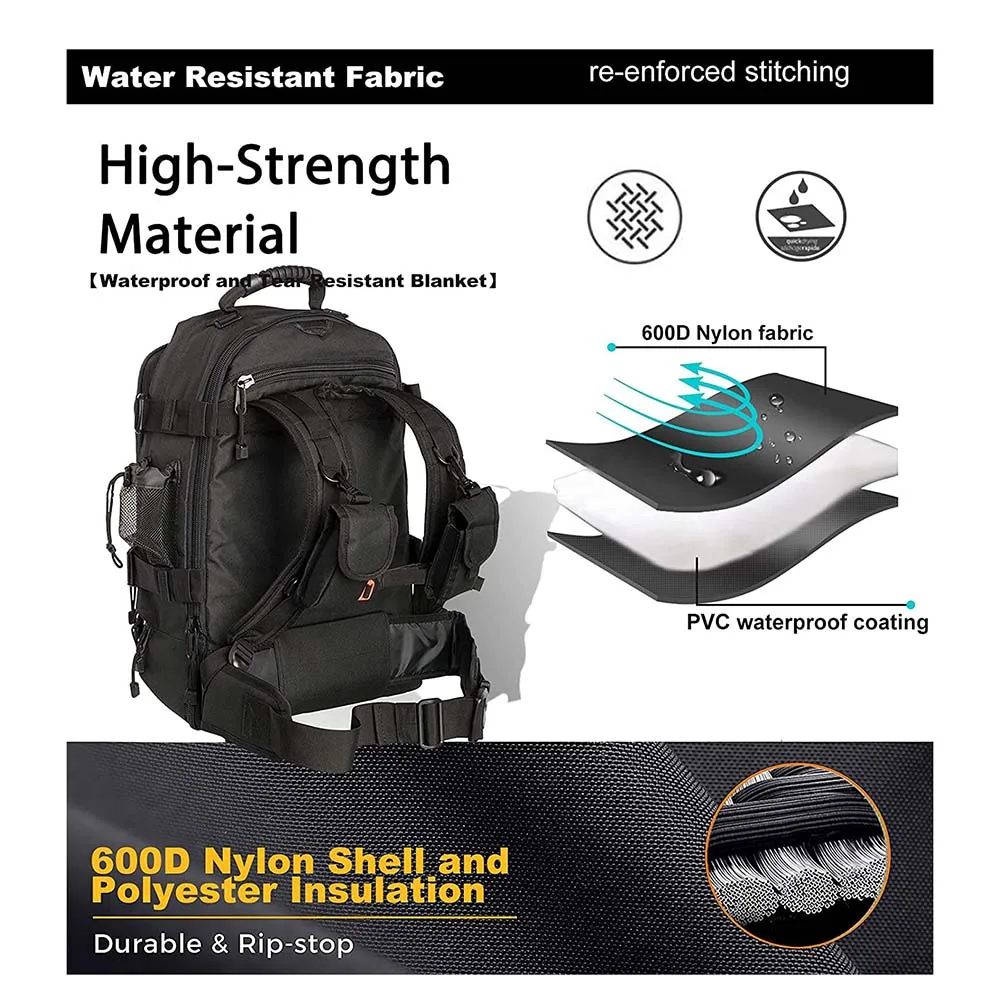 FREE SAMPLE Men's Backpack High Capacity Training Backpack Walking Expandable Backpack