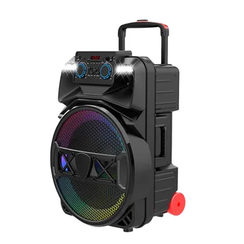 Speakers Wireless subwoofer waterproof 15-inch 60W Bluetooth outdoor sports dance tower speaker DJ LED USB Professional Audio